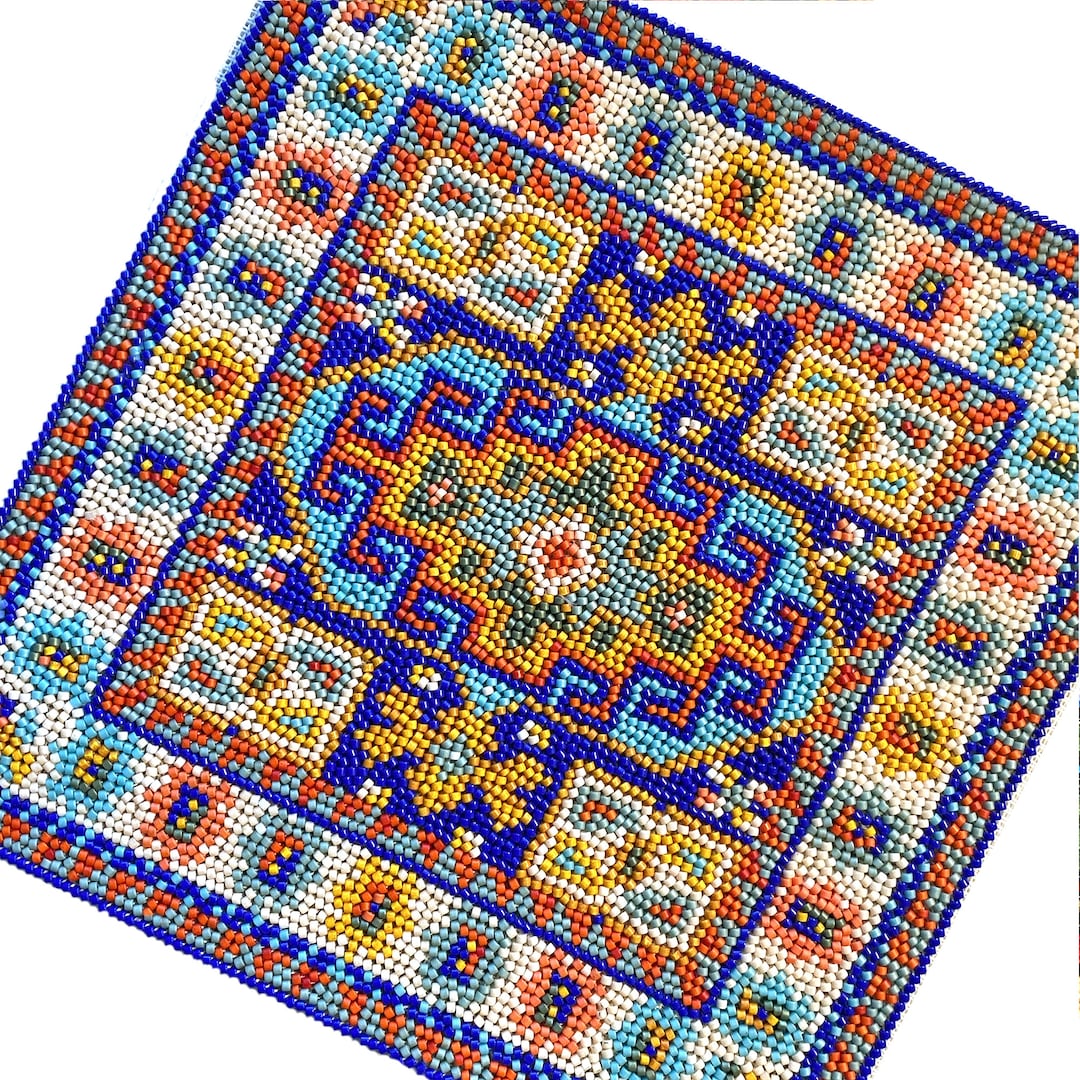 Oriental Rug Patterns.pdf Caucasian Oriental Rug Digital PDF Charted Pattern for Bead Point ...