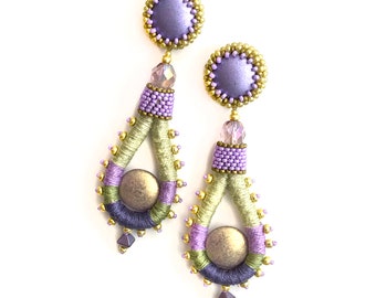 Salvia Earrings Digital PDF pattern by Ann Benson with free video tutorial links