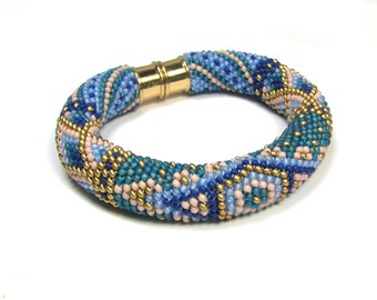 Diamond Eye Double/Euro Bead Crochet Digital Download PDF