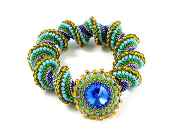 Big Sky Bracelet Digital PDF pattern by Ann Benson with free video tutorial links
