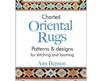 Oriental Rug Designs Digital PDF Charted for Needlepoint Cross Stitch Weaving Beading