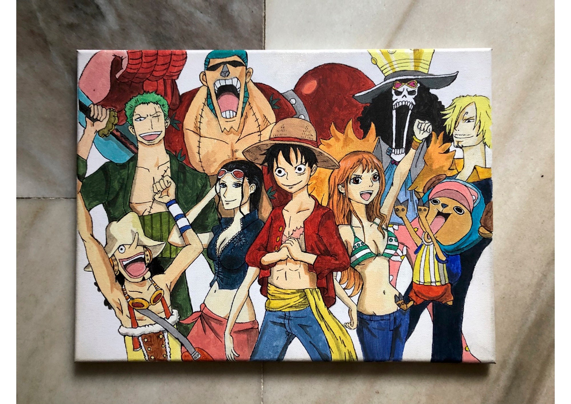 Diamond Painting One Piece Ace Poster, Full Image - Painting