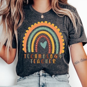 Technology teacher shirt,rainbow tech teacher, technology rainbow lover,elementary technology, school tech shirt,technology appreciation tee