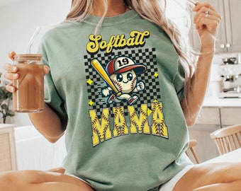 Custom Softball Mom Shirt,Softball Mom Shirt,Custom Softball Shirt,Game Day Softball Shirt,Softball Team Shirt,Funny Softball Mom Shirt