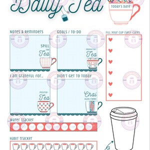 Productivi-TEA Pianificazione giornaliera del tè
