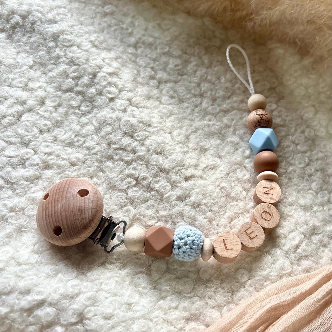 Unique Pacifier Chain Personalized Pacifier Chain With Name for Girls and Boys With Fox as a ...
