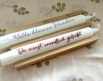 Kerze Spruch Baby Kleines Wunder Geburt Geschenk