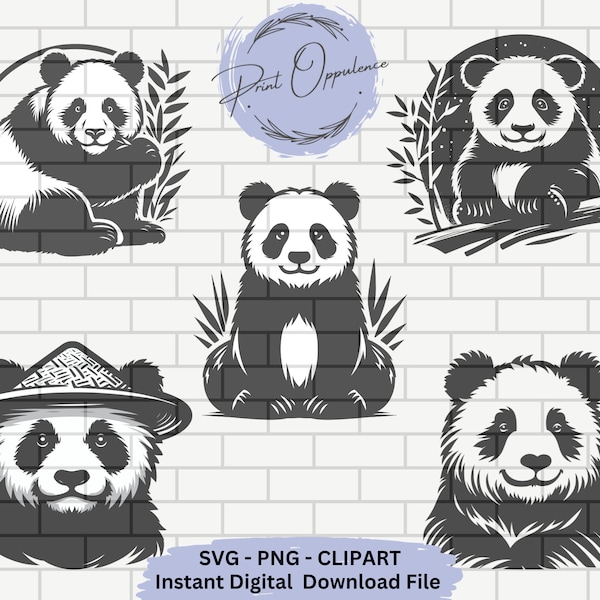 Panda Svg File - Etsy
