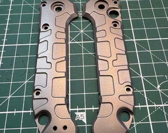 Titanium scales for Microtech LUDT Gen 3 Glass Bead blasted