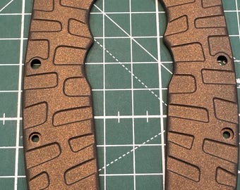 Titanium scales for Demko Shark-Cub Cerakote Midnight Bronze