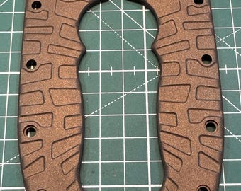 Titanium scales for Demko AD20 Cerakote Midnight Bronze