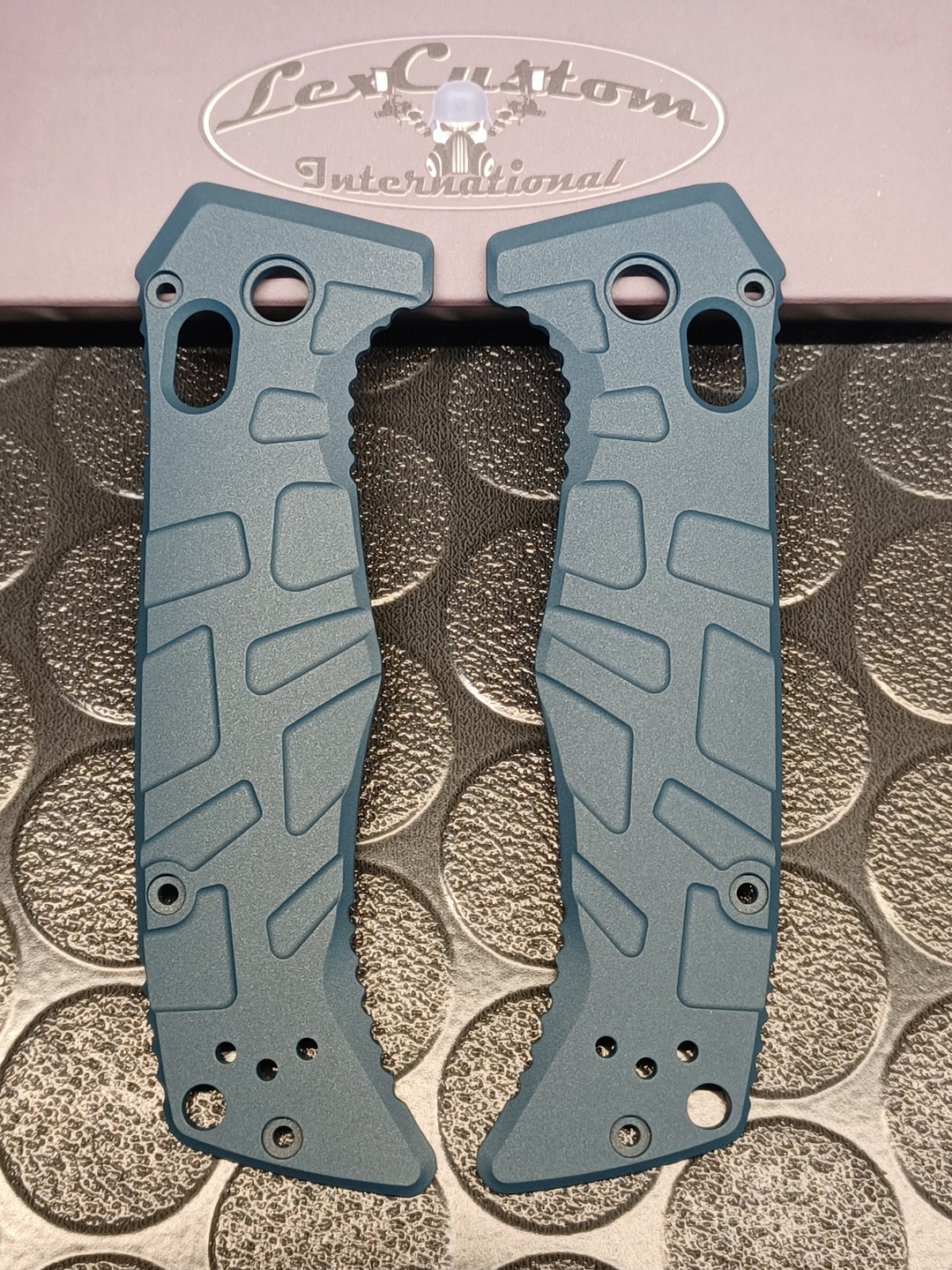 Benchmade Mini Adamas Titanium Scales Blue Titanium Etsy
