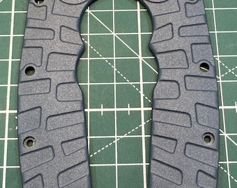 Titanium scales for Demko Shark-Cub Cerakote Blue Titanium