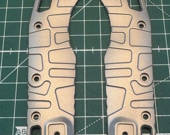 Titanium scales for Microtech MSI - Ambidextrous clip mount Glass Bead Blasted