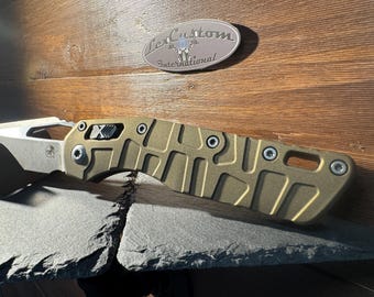 Microtech MSI Gen 2 Titanium scales V2 Cerakoted with Burnt Bronze