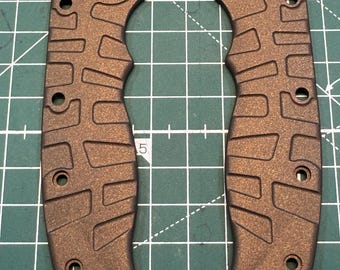 Titanium scales for Demko AD20.5 Cerakote Midnight Bronze Finish
