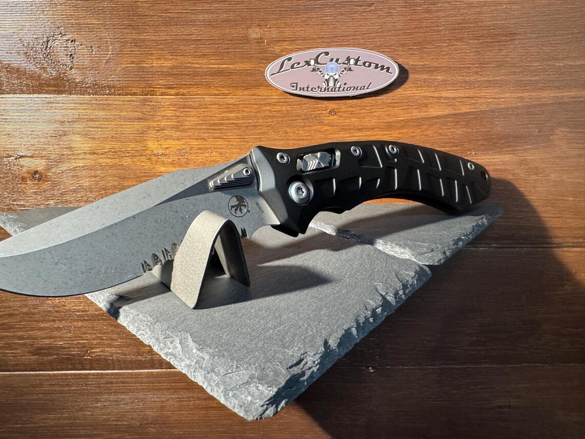 Microtech Amphibian Titanium Scales Cerakote Armor Black - Etsy