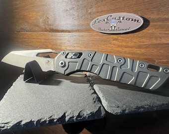 Microtech MSI Gen 2 Titanium scales V2 Cerakoted with Tungsten