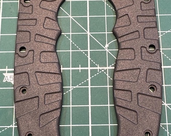 Titanium scales for Demko AD20.5 Cerakote Cobalt Black Finish