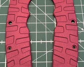 Titanium scales for Demko Shark-Cub Cerakote Cranberry Frost