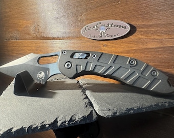 Microtech Stitch Ram-lock Gen 3 Titanium scales V2 coated with Cerakote Tungsten