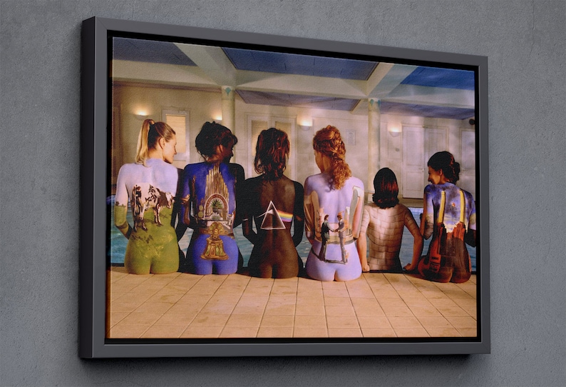 Pink Floyd Back Catalogue Print, Famous Art, Naked Woman Poster Print, Pink Floyd Music Canvas