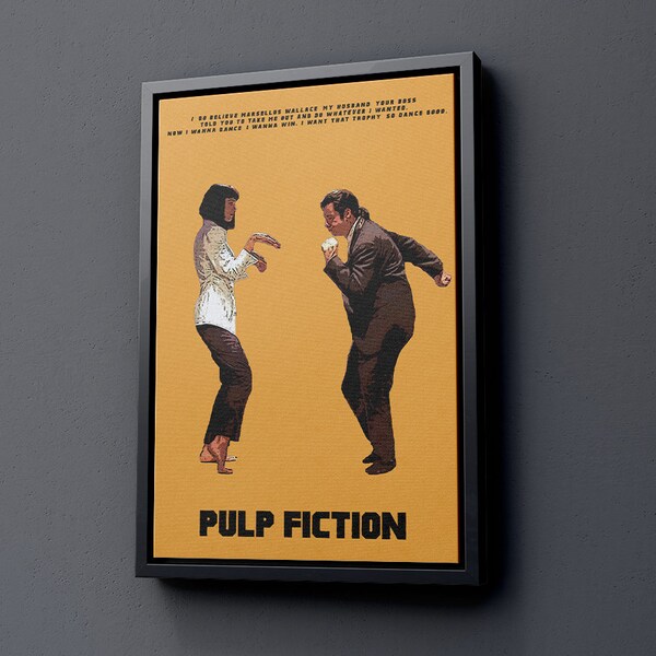 Pulp Fiction Dance Scene Canvas Print , Movie Crime Film Fine Art Photography, Pulp Fiction Poster Print,  Wall Decor, Canvas, Wall Art