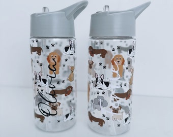Bouteille d’eau personnalisée pour chien - bouteille d’eau pour chien saucisse cockapoo bouledogue carlin cadeau de bouteille d’eau pour les amoureux des chiens cadeau de bas de Noël pour animaux de compagnie