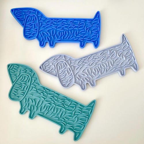Dachshund Lick Mat: Dog & Cat Anxiety Relief Slow Feeder