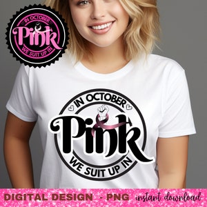 Breast Cancer Png, Pink Png, In October we wear pink Png, Breast cancer awareness Png, Pink Ribbon Png, Digital Download, Digital Art.