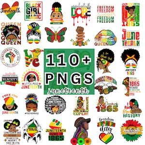 Mega 110+ Juneteenth Png-bundel, zwarte geschiedenis, African American Png, Black Pride Png, Black Lives Matter, We Are Black History, Sublimatie