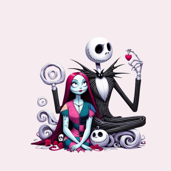 Nightmare Before Christmas Png, Jack And Sally Png, Jack Png, Skeleton Png, Horror Png, Skeleton Png, Sally Png, Skull, Digital Download