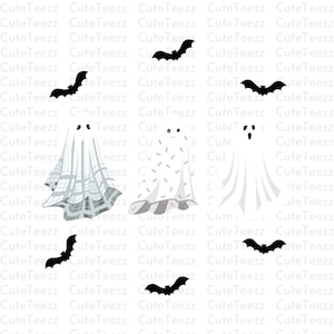 Halloween Boo Svg, Cute Ghost Svg, Retro Halloween Png, Halloween Art, Boo Svg, Horror Svg, Digital Download, Halloween Bat Svg, Trendy Svg.