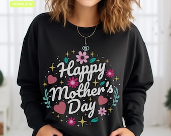 Happy Mother&#39;s Day Png, Best Mom Png, Mom Png, Mother&#39;s Day Png, Mama Png, Mom With Floral Clipart, Mother&#39;s Day Gift, Sublimation Designs.