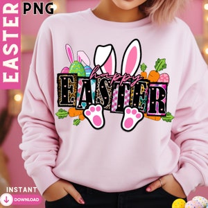 Happy Easter Bunny Png Sublimation Design, Easter Png, Happy Easter Png, Easter Bunny, Easter Day Png, Western Easter Png, Digital Download