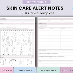 Wound & Skin Care Alert Nursing Report Sheet - For RNs, CNAs, PCTs in Long Term Care, Hospice, Nursing Homes - Patient Notes - PDF + Canva