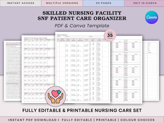 Skilled Nursing Facility (SNF) Forms | LTC Nurse Organization Toolkit | Vitals, Medication & Shift Report Sheets