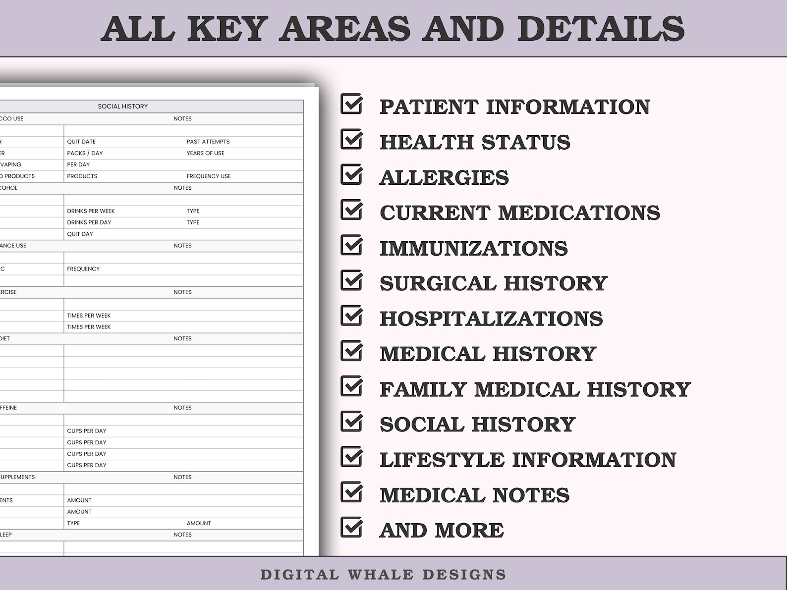 Form D Inpatient Register Patient Medical History Intake Form - Inpatient & Outpatient Clinics ...