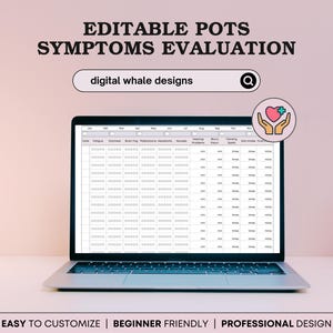 PoTS Syndrome Tracker Printable PDF | Symptom Journal | Medical Tracker | PoTS Tracker | Fatigue Tracker Dysautonomia and Presyncope Tracker