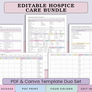 Hospice Care Organizer for Hospice Nurse Patient Sheet for Hospice Organizer for Hospice Nurse Admission Assessment Checklist PDF Download