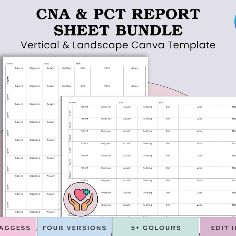 Printable Pct Report Sheets - Etsy