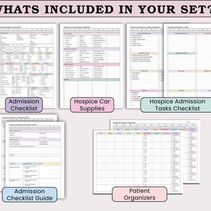 Hospice & Home Health Nurse Organizer Set - Assessment, Admission ...
