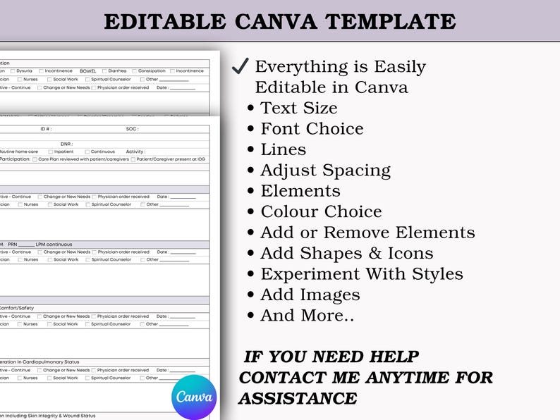 Idt Behavior Note Examples Hospice IDT Meeting Notes Template: Care Plan Review (print PDF + Canva ...