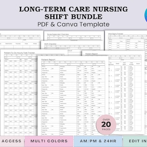 LTC Nurse’s Ultimate Bundle – Printable Care Forms for Nursing Home and Assisted Living – Track Vitals, Meds & Safety