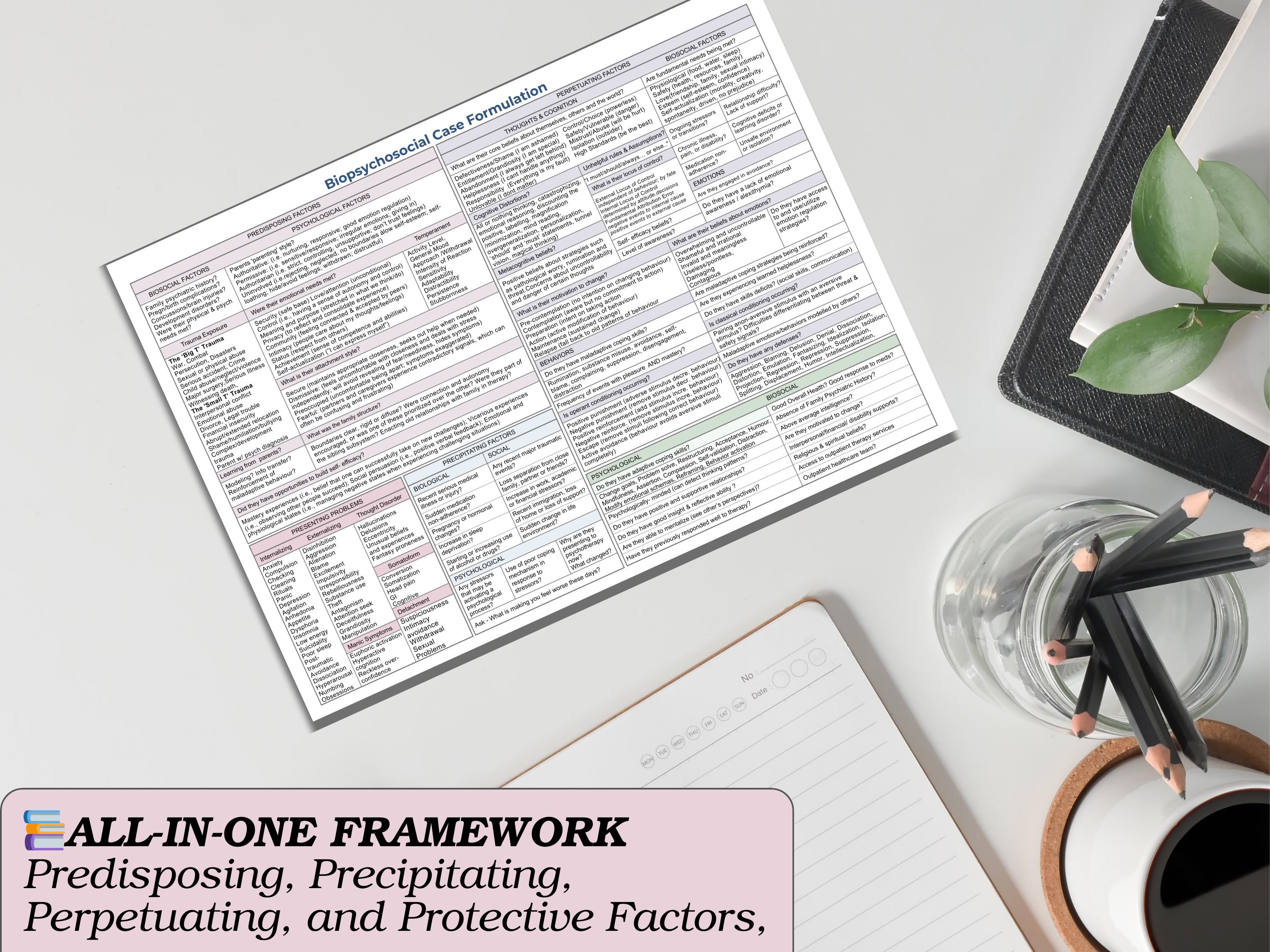 Biopsychosocial (BPS) Assessment Cheat Sheet | Clinician & Student ...