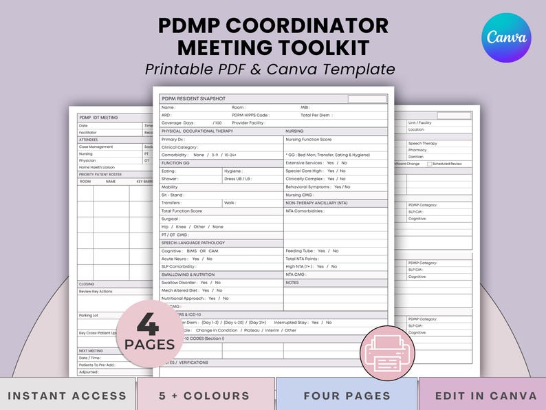 Pdmp Form SNF PDMP Meeting Toolkit - Mds Coordinators - HIPPS, Idt Meeting Agenda ...