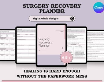 OP-Planer - OP-Planer - Pre & Post-Op - OP-Planer für Pflegekräfte + Patienten (Druck PDF + Canva)