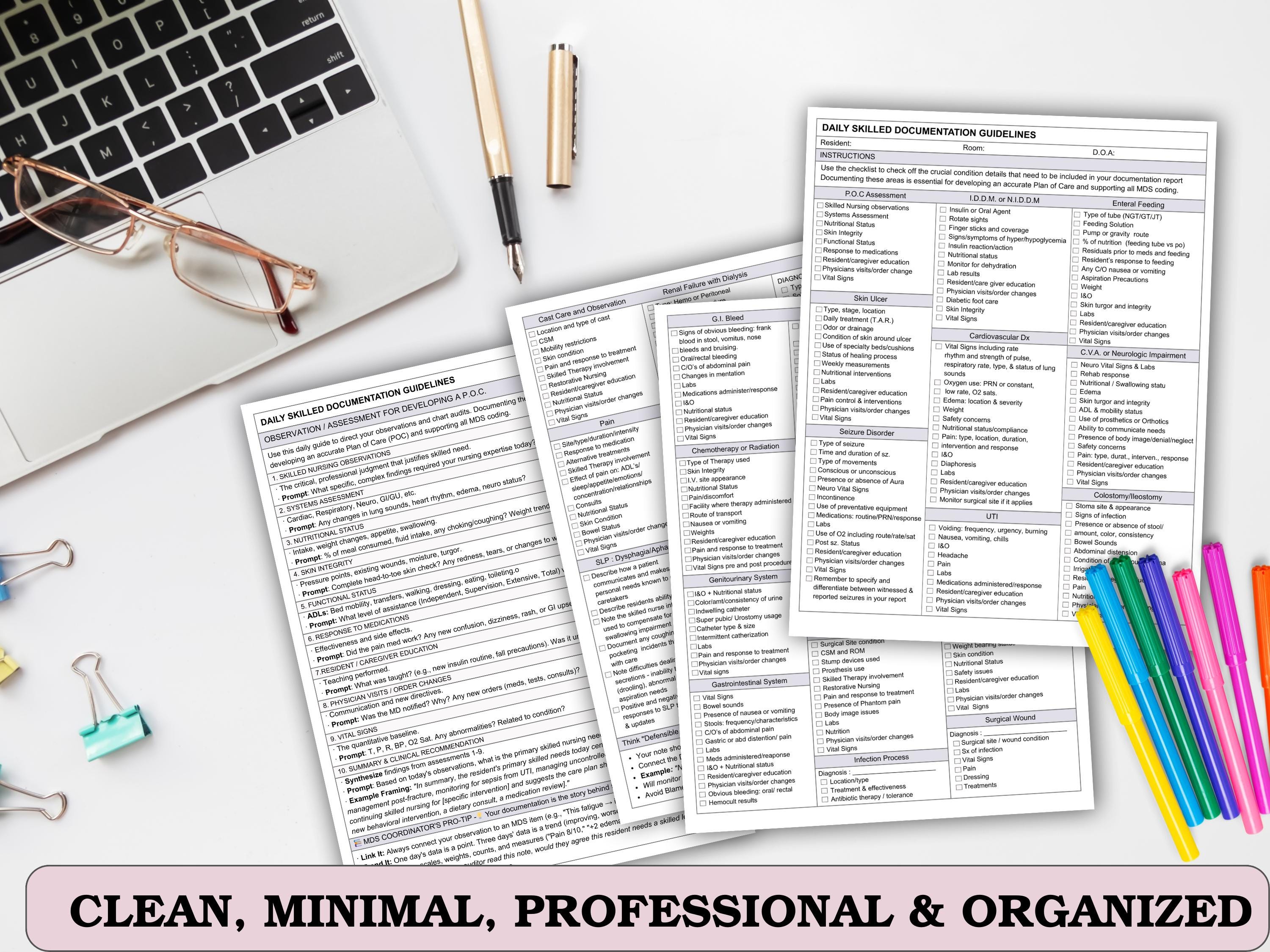 Skilled Nursing Documentation Guide | 30 Clinical Checklists & Note ...