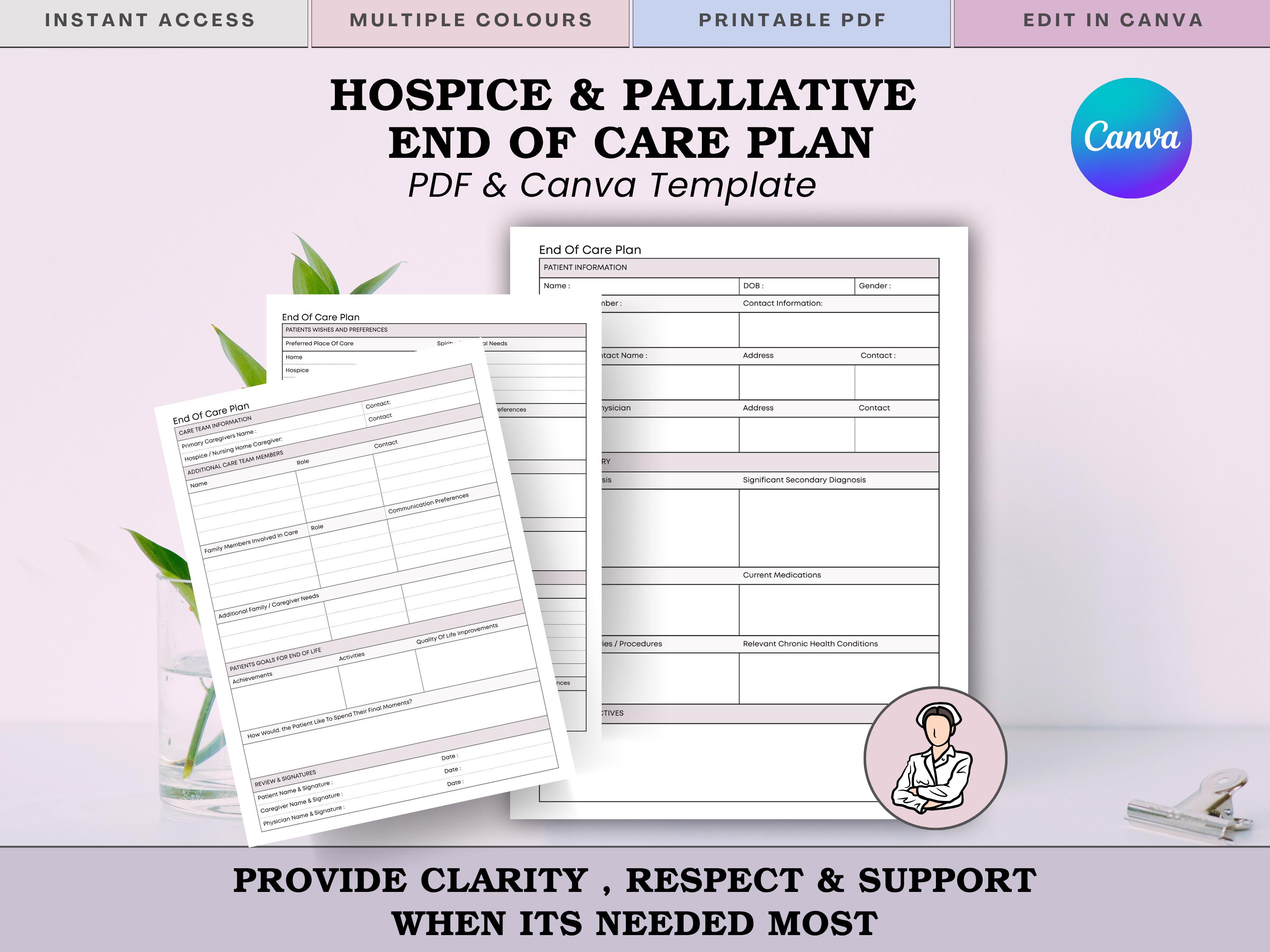 Hospice & Palliative Care Planning Kit | Patient Advocate Tool | End-of ...