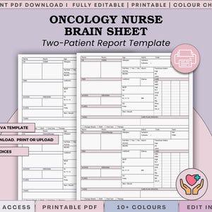 Scheda riassuntiva per infermieri oncologici – Modelli di report di passaggio di consegne tra due pazienti - Organizzatore infermieristico per infusioni chemioterapiche - Canva